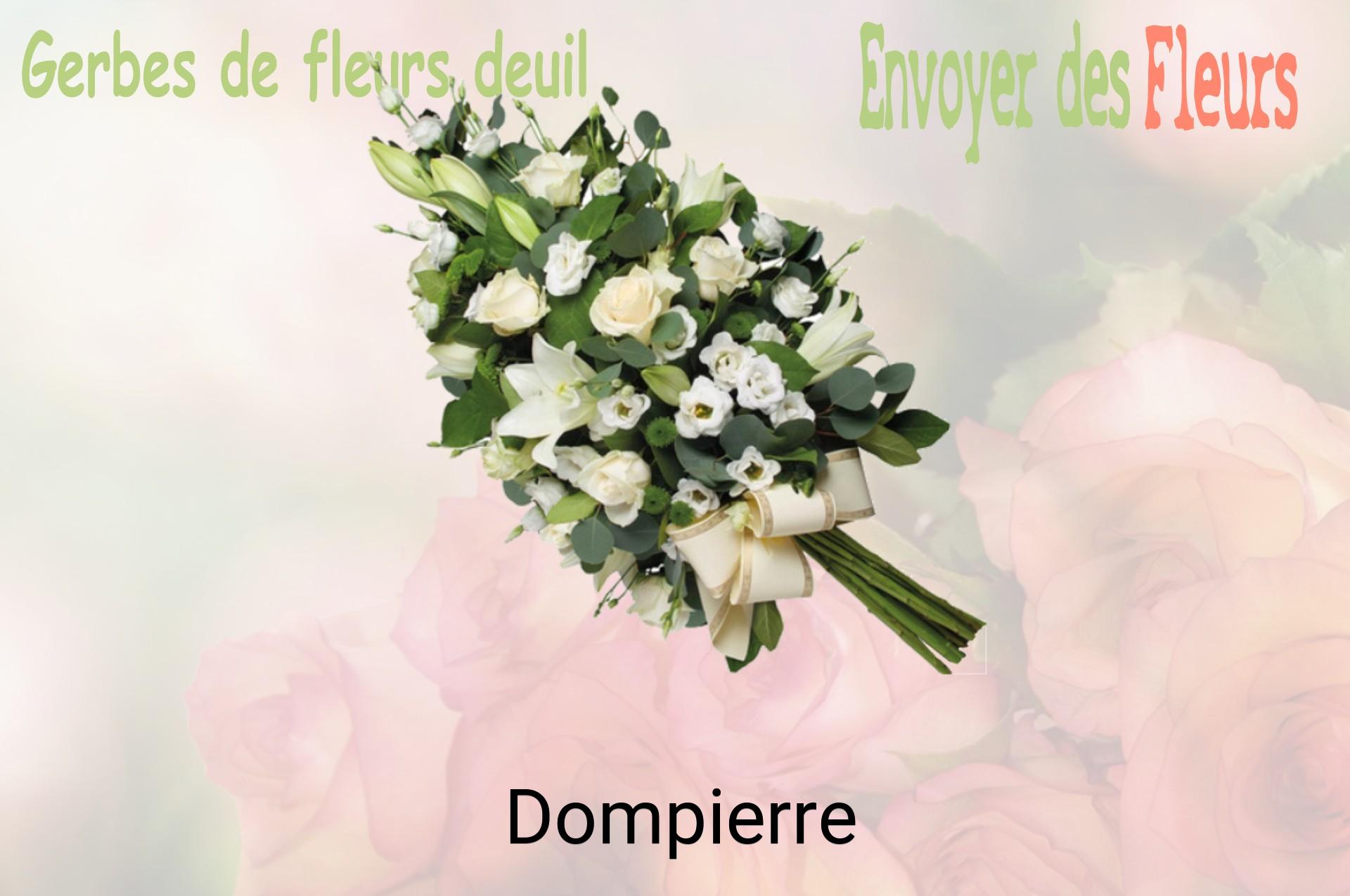 Gerbe de fleurs de deuil livrée à Dompierre